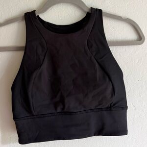 Black Sleeveless Crop Top